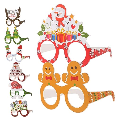 PHENOFICE 8 Stück Weihnachtspapierbrillen Partydekoration Zubehör Brillengestelle Weihnachtsdekoration Feiertage Kreative Neue Weihnachtsbrillengestelle Für Kinder Brillen Für Weihnachten PHENOFICE 8 Stück Weihnachtspapierbrillen Partydekoration Zubehör Brillengestelle Weihnachtsdekoration Feiertage Kreative Neue Weihnachtsbrillengestelle Für Kinder Brillen Für Weihnachten von PHENOFICE