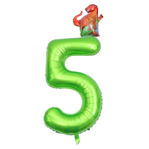 PHENOFICE 40-Zoll-grüne Dinosaurier-Geburtstagsparty-Ziffer-Aluminiumfolien-Luftballons-Kit Festliches dekoratives Ballon-Set PHENOFICE 40-Zoll-grüne Dinosaurier-Geburtstagsparty-Ziffer-Aluminiumfolien-Luftballons-Kit Festliches dekoratives Ballon-Set von PHENOFICE