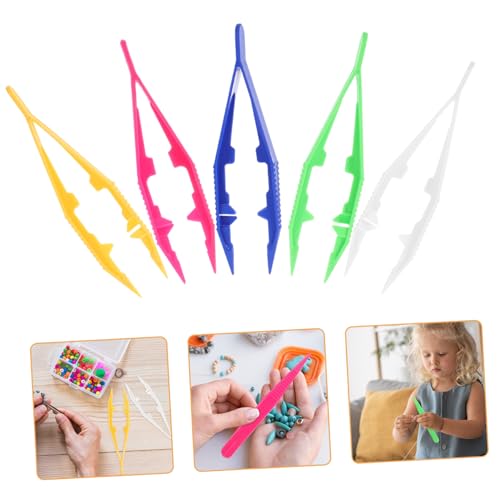 PHENOFICE Ergonomische Pinzette Aus Kunststoff 20-teilig Schmuckherstellungsset Pinzette Mit Flacher Spitze Für Stempel Basteln Perlen Schmuck von PHENOFICE