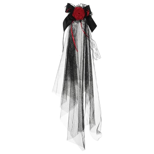 PHENOFICE Gothic-Schleier-Stirnband: Halloween-Schleier aus Rosennetz mit Blumenmuster, Kopfbedeckung für Frauen, Gothic- und Gruselkostüme, Stirnband-Dekoration für Halloween-Feiern PHENOFICE Gothic-Schleier-Stirnband: Halloween-Schleier aus Rosennetz mit Blumenmuster, Kopfbedeckung für Frauen, Gothic- und Gruselkostüme, Stirnband-Dekoration für Halloween-Feiern von PHENOFICE