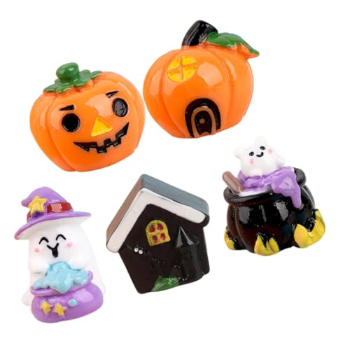 PHENOFICE Kürbislaternen-Ornamente Miniaturhauszubehör Kunstharzfiguren Halloween-Dekoration Tischdeko 5-stück-Set Mikro-landschaftsstatuen Gemischte Stile PHENOFICE Kürbislaternen-Ornamente Miniaturhauszubehör Kunstharzfiguren Halloween-Dekoration Tischdeko 5-stück-Set Mikro-landschaftsstatuen Gemischte Stile von PHENOFICE