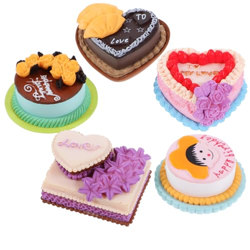 PHENOFICE Mini-kuchenspielzeug Aus Harz Miniatur-dessertkuchenmodell Künstliches Kuchendekor Für Puppenhausküche Tischdeko Requisite PHENOFICE Mini-kuchenspielzeug Aus Harz Miniatur-dessertkuchenmodell Künstliches Kuchendekor Für Puppenhausküche Tischdeko Requisite von PHENOFICE
