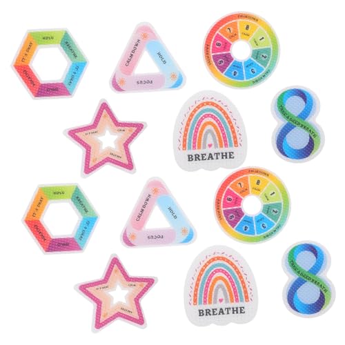 PHENOFICE Stressabbau-Aufkleber Beruhigende Aufkleber Zum Atmen Farbige Plastikaufkleber Selbstklebende Sticker Sensorische Aufkleber Für Den Schreibtisch von PHENOFICE