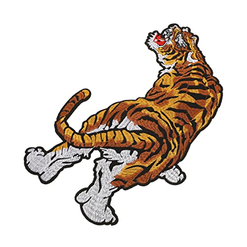PHENOFICE Tiger-Stickerei-Patch Tierapplikationen zum Nähen Flicken aufnähen Tierapplikation aus Stoff stoffaufkleber artistic patch Aufnäher mit Tierstickerei Tiger-Tierapplikation PHENOFICE Tiger-Stickerei-Patch Tierapplikationen zum Nähen Flicken aufnähen Tierapplikation aus Stoff stoffaufkleber artistic patch Aufnäher mit Tierstickerei Tiger-Tierapplikation von PHENOFICE