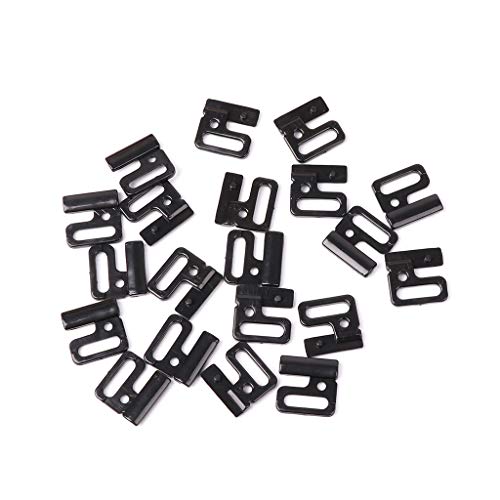 PHILSP Bralette-Clip-Haken und Verschluss, Kunststoff, schwarz, 10 Stück, zum Aufnähen von Badeanzug-BH, Bikini PHILSP Bralette-Clip-Haken und Verschluss, Kunststoff, schwarz, 10 Stück, zum Aufnähen von Badeanzug-BH, Bikini von PHILSP