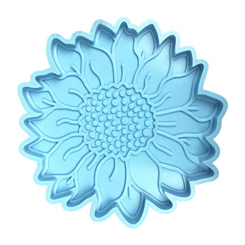 PHILSP Form Handwerk Handwerk Dekoration Sonnenblume Untersetzer Epoxidharz Form Tasse Matte Silikonform Blau von PHILSP