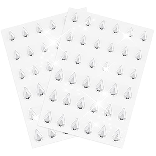 PHINGEER Transparente Strassstein-Aufkleber, 2 Bögen, selbstklebende Acryl-Kristall-Edelsteine, Tropfenform, Diamant-Edelsteine für Nagelkunst, Handy-Dekorationen, DIY, Basteln, Festival, 72 Stück PHINGEER Transparente Strassstein-Aufkleber, 2 Bögen, selbstklebende Acryl-Kristall-Edelsteine, Tropfenform, Diamant-Edelsteine für Nagelkunst, Handy-Dekorationen, DIY, Basteln, Festival, 72 Stück von PHINGEER