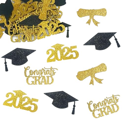 Konfetti, Konfetti, Party-Tischdekoration, 2025, glitzernd, Streusel, Abschlussball-Dekorationen 2025, Abschlussfeier, Partyzubehör für Abschlussball, Zuhause, Uni, Schule, Dekoration, 100 Stück Konfetti, Konfetti, Party-Tischdekoration, 2025, glitzernd, Streusel, Abschlussball-Dekorationen 2025, Abschlussfeier, Partyzubehör für Abschlussball, Zuhause, Uni, Schule, Dekoration, 100 Stück von PHIOMUUE