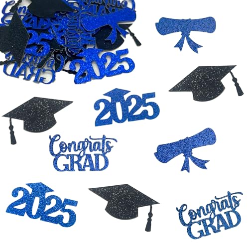 Konfetti, Konfetti, Party-Tischdekoration, blaue Glitzerstreusel, Abschlussball-Dekorationen 2025, Abschlussfeier, Partyzubehör für Abschlussball, Zuhause, Uni, Schule, Dekoration, 100 Stück Konfetti, Konfetti, Party-Tischdekoration, blaue Glitzerstreusel, Abschlussball-Dekorationen 2025, Abschlussfeier, Partyzubehör für Abschlussball, Zuhause, Uni, Schule, Dekoration, 100 Stück von PHIOMUUE