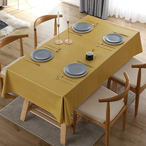 PHLCF Table cltoh 120x120cm Rechteckige PVC-Tischdecke Wasserabweisende Tischdecke Abwischbare Tischdecke für Küche, Garten, Hochzeit, Zuhause, Picknick-Party im Freien von PHLCF