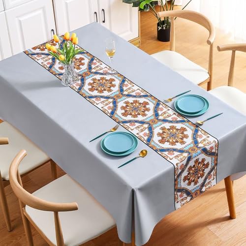 PHLCF Tischdecke Home Rechteckige Wachstuch-PVC-Wischtischdecke Abwischbare Tischdecke 120x120cm PHLCF Tischdecke Home Rechteckige Wachstuch-PVC-Wischtischdecke Abwischbare Tischdecke 120x120cm von PHLCF
