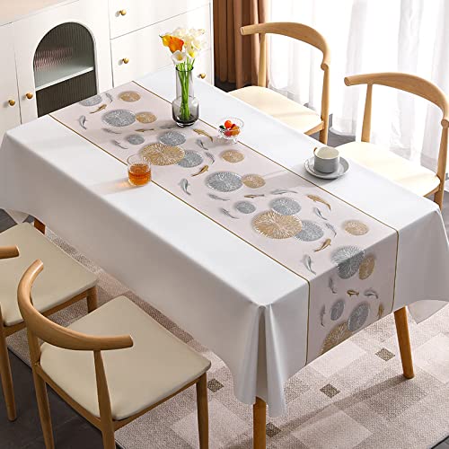 PHLCF Tischdecke Home Rechteckige Wachstuch-PVC-Wischtischdecke Abwischbare Tischdecke 140x220cm PHLCF Tischdecke Home Rechteckige Wachstuch-PVC-Wischtischdecke Abwischbare Tischdecke 140x220cm von PHLCF