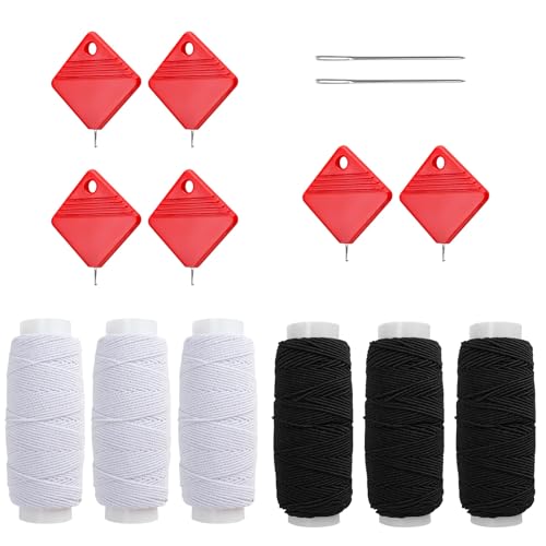 PHMING 6 Stück Nähgarn, Nähgarn für Nähmaschine, Elastisches Garn Set mit Nadel Und Nadeleinfädler, für Perlenarmbänder, Halsketten Und Kostümherstellung PHMING 6 Stück Nähgarn, Nähgarn für Nähmaschine, Elastisches Garn Set mit Nadel Und Nadeleinfädler, für Perlenarmbänder, Halsketten Und Kostümherstellung von PHMING