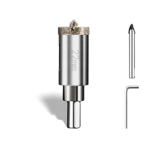 Diamant Bohrkrone Lochsäge 22mm mit Zentrierbohrer Professionellen Diamant Kernlochbohrer Fliesenbohrer Glasbohrer Metall Lochsägen Universal HSS Lochsägen für Glas Fliese Keramisches Marmor Kalkstein Diamant Bohrkrone Lochsäge 22mm mit Zentrierbohrer Professionellen Diamant Kernlochbohrer Fliesenbohrer Glasbohrer Metall Lochsägen Universal HSS Lochsägen für Glas Fliese Keramisches Marmor Kalkstein von PHMNZIP
