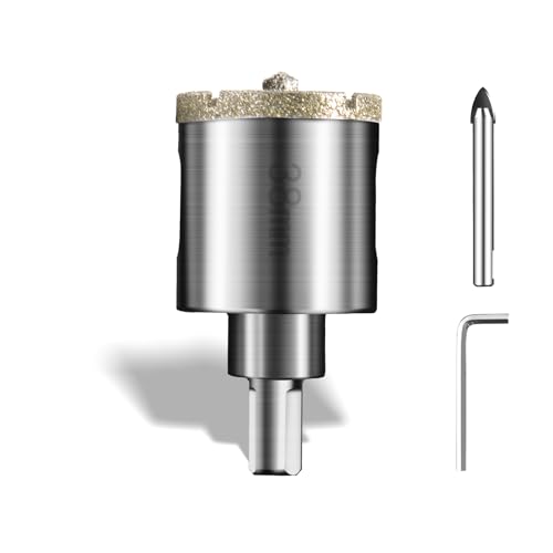 Diamant Bohrkrone Lochsäge 38mm mit Zentrierbohrer Professionellen Diamant Kernlochbohrer Fliesenbohrer Glasbohrer Metall Lochsägen Universal HSS Lochsägen für Glas Fliese Keramisches Marmor Kalkstein Diamant Bohrkrone Lochsäge 38mm mit Zentrierbohrer Professionellen Diamant Kernlochbohrer Fliesenbohrer Glasbohrer Metall Lochsägen Universal HSS Lochsägen für Glas Fliese Keramisches Marmor Kalkstein von PHMNZIP
