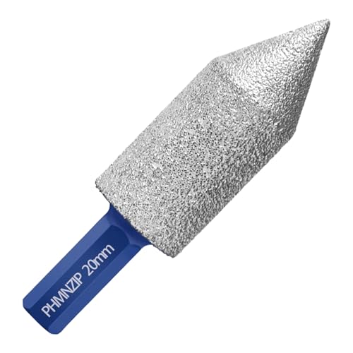 Diamant Fingerfräser 20mm Fingerbohrer Diamants Schleifbits Fasenbohrer mit HEX-Schaftadapter Diamantfräser Vergrößerung Vorhandener Löcher für Porzellan, Marmor, Keramik, Granit Diamant Fingerfräser 20mm Fingerbohrer Diamants Schleifbits Fasenbohrer mit HEX-Schaftadapter Diamantfräser Vergrößerung Vorhandener Löcher für Porzellan, Marmor, Keramik, Granit von PHMNZIP
