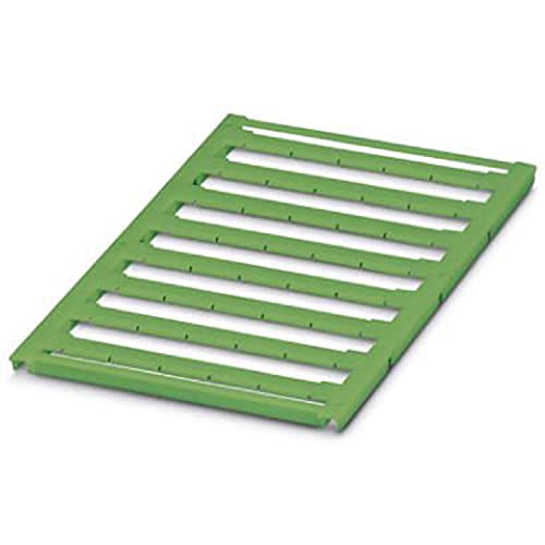 PHOENIX CONTACT UC-TMF 12 GN Marker für Klemmen, 11.45mm x 5.1mm Schriftfeldgröße, 40Einzelschilder, Grün, 10 Stück PHOENIX CONTACT UC-TMF 12 GN Marker für Klemmen, 11.45mm x 5.1mm Schriftfeldgröße, 40Einzelschilder, Grün, 10 Stück von PHOENIX CONTACT