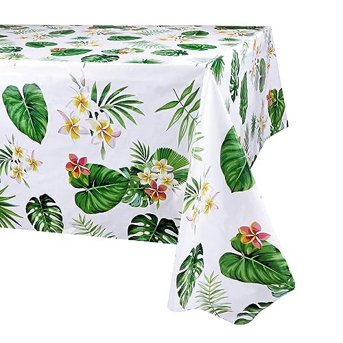 3 Pack Tischdecken für Hawaiianische Partydekoration, Luau Party Tischdecke, Einweg Plastik Rechteckig Tischdecken, Aloha Hawaii Sommer Geburtstag Mädchen Party von PHOGARY