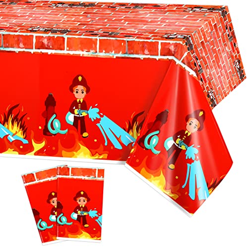 PHOGARY 2 STÜCK Feuerwehrauto Tischdecke für Feuerwehrauto Party Dekoration, Kunststoff Rechteck Feuerwehrmann Tischdecken für Kinder Baby Dusche Feuerwehrauto Geburtstagsparty Zubehör 130x220CM PHOGARY 2 STÜCK Feuerwehrauto Tischdecke für Feuerwehrauto Party Dekoration, Kunststoff Rechteck Feuerwehrmann Tischdecken für Kinder Baby Dusche Feuerwehrauto Geburtstagsparty Zubehör 130x220CM von PHOGARY