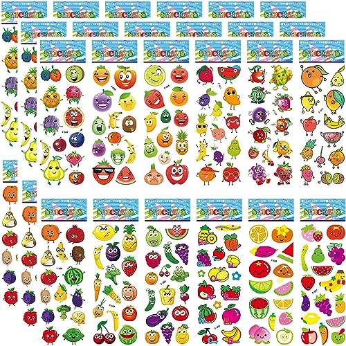 PHOGARY 3D Puffy Aufkleber für Kinder, 36 Blätter Sticker Set 500+ Geschwollene Stickers, Jungen Mädchen lustige Kawaii Früchte Gemüse Sticker für Lehrer Belohnung DIY Scrapbooking Dekoration PHOGARY 3D Puffy Aufkleber für Kinder, 36 Blätter Sticker Set 500+ Geschwollene Stickers, Jungen Mädchen lustige Kawaii Früchte Gemüse Sticker für Lehrer Belohnung DIY Scrapbooking Dekoration von PHOGARY