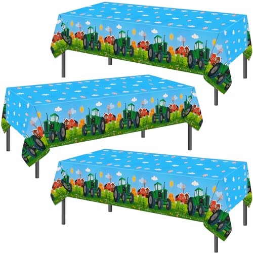PHOGARY 3PCS Traktor Tischdecke, Traktor Tischdecken Einweg-Plastik rechteckigen Tischabdeckungen für Baby Dusche Traktor Geburtstag Party Dekorationen Bauernhof Themed Birthday Party Supplies 51"X86" PHOGARY 3PCS Traktor Tischdecke, Traktor Tischdecken Einweg-Plastik rechteckigen Tischabdeckungen für Baby Dusche Traktor Geburtstag Party Dekorationen Bauernhof Themed Birthday Party Supplies 51"X86" von PHOGARY