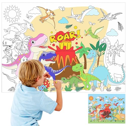 PHOGARY Ausmaltischdecke Kinder aus Papier, Dinosauriern Maltischdecke für Kinder Geburtstag Riesen Malposter, Tischdecke Malpapier Kinderbeschäftigung für Partys und Klassenzimmer 31" x 43" PHOGARY Ausmaltischdecke Kinder aus Papier, Dinosauriern Maltischdecke für Kinder Geburtstag Riesen Malposter, Tischdecke Malpapier Kinderbeschäftigung für Partys und Klassenzimmer 31" x 43" von PHOGARY