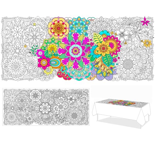 PHOGARY Ausmaltischdecke Kinder aus Papier, Kreatives Mandala Maltischdecke für Kinder Geburtstag Riesen Malposter, Tischdecke Malpapier Kinderbeschäftigung für Partys und Klassenzimmer 24" x 55" PHOGARY Ausmaltischdecke Kinder aus Papier, Kreatives Mandala Maltischdecke für Kinder Geburtstag Riesen Malposter, Tischdecke Malpapier Kinderbeschäftigung für Partys und Klassenzimmer 24" x 55" von PHOGARY