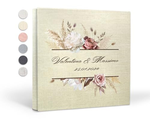PHOTOCITY Einsteckalbum für Fotos 10x13-100 Seiten - Größe 30x30 cm - Geschenk für Paare, Hochzeitsgeschen, Hochzeitstaggeschenke (Lino, 30x30 100 pagine) von PHOTOCITY