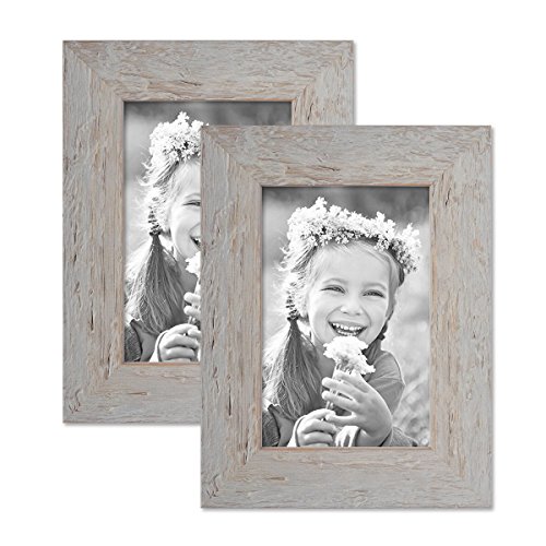 Bilderrahmen 10x15 cm Holz Grau, 2er Set Echtholz-Rahmen rustikal, Strandhaus, Made in Germany, Echtglas, zum Aufhängen & Aufstellen, extra Zubehör - Treibholzlook mit einem Hauch Küstenflair Bilderrahmen 10x15 cm Holz Grau, 2er Set Echtholz-Rahmen rustikal, Strandhaus, Made in Germany, Echtglas, zum Aufhängen & Aufstellen, extra Zubehör - Treibholzlook mit einem Hauch Küstenflair von PHOTOLINI