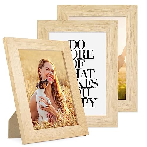 PHOTOLINI 3er Bilderrahmen 13x18 Holz MDF Natur, Set breite Bilderrahmen 18x13, Fotorahmen 13 x 18 cm mit Acrylglas, Picture Frame 18x13 zum Aufhängen & Aufstellen, Bilder Rahmen 13x18 für Fotos PHOTOLINI 3er Bilderrahmen 13x18 Holz MDF Natur, Set breite Bilderrahmen 18x13, Fotorahmen 13 x 18 cm mit Acrylglas, Picture Frame 18x13 zum Aufhängen & Aufstellen, Bilder Rahmen 13x18 für Fotos von PHOTOLINI