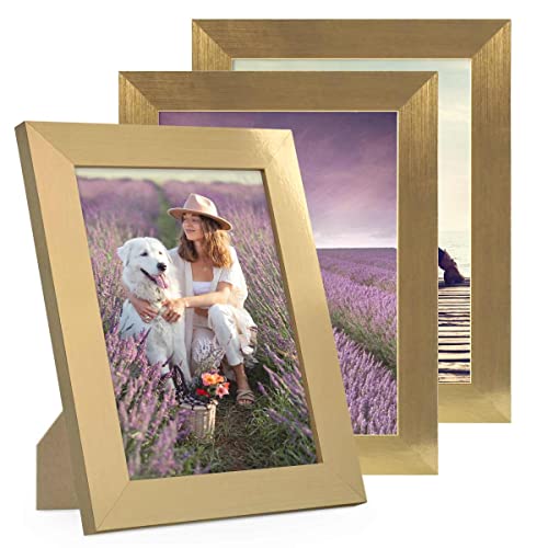 PHOTOLINI Bilderrahmen 15x20 Gold, 3er Set breite Bilderrahmen 20x15 Holz MDF, Picture Frame mit Acrylglas, Bilderrahmen 15 x 20 cm zum Aufhängen & Aufstellen, Rahmen 15x20 mit Zubehör PHOTOLINI Bilderrahmen 15x20 Gold, 3er Set breite Bilderrahmen 20x15 Holz MDF, Picture Frame mit Acrylglas, Bilderrahmen 15 x 20 cm zum Aufhängen & Aufstellen, Rahmen 15x20 mit Zubehör von PHOTOLINI