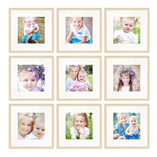PHOTOLINI Bilderrahmen 30x30 Natur, MDF Holz Bilderrahmen Set schwarz, quadratisch 30x30 Diamond painting, Fotorahmen Set mit Acrylglas, 30 x 30 Rahmen mit Passepartout zum Aufhängen & Zubehör PHOTOLINI Bilderrahmen 30x30 Natur, MDF Holz Bilderrahmen Set schwarz, quadratisch 30x30 Diamond painting, Fotorahmen Set mit Acrylglas, 30 x 30 Rahmen mit Passepartout zum Aufhängen & Zubehör von PHOTOLINI