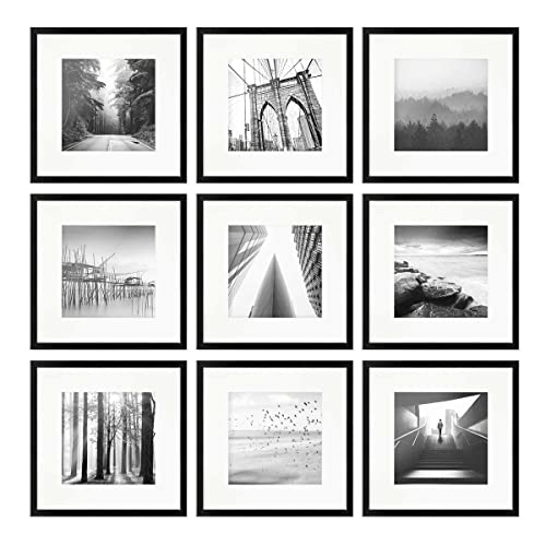 PHOTOLINI Bilderrahmen 30x30 Schwarz, MDF Holz Bilderrahmen Set schwarz, quadratisch 30x30 Diamond painting, Fotorahmen Set mit Acrylglas, 30 x 30 Rahmen mit Passepartout zum Aufhängen & Zubehör PHOTOLINI Bilderrahmen 30x30 Schwarz, MDF Holz Bilderrahmen Set schwarz, quadratisch 30x30 Diamond painting, Fotorahmen Set mit Acrylglas, 30 x 30 Rahmen mit Passepartout zum Aufhängen & Zubehör von PHOTOLINI