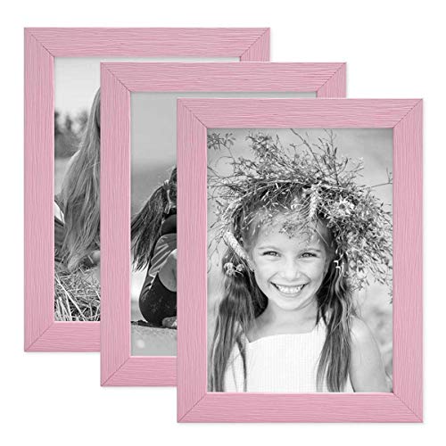 PHOTOLINI Bilderrahmen Kinderzimmer 10x15 cm Rosa, 3er Set Wechselrahmen farbig, Holz, Acrylglas, Made in Germany, zum Aufstellen & Aufhängen, mit Zubehör - für Bunte Kinderbilder PHOTOLINI Bilderrahmen Kinderzimmer 10x15 cm Rosa, 3er Set Wechselrahmen farbig, Holz, Acrylglas, Made in Germany, zum Aufstellen & Aufhängen, mit Zubehör - für Bunte Kinderbilder von PHOTOLINI