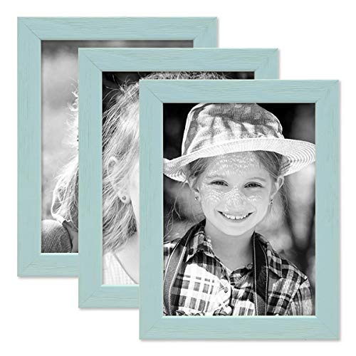 PHOTOLINI Bilderrahmen Kinderzimmer 13x18 cm Blau, 3er Set Wechselrahmen farbig, Holz, Acrylglas, Made in Germany, zum Aufstellen & Aufhängen, mit Zubehör - für Bunte Kinderbilder PHOTOLINI Bilderrahmen Kinderzimmer 13x18 cm Blau, 3er Set Wechselrahmen farbig, Holz, Acrylglas, Made in Germany, zum Aufstellen & Aufhängen, mit Zubehör - für Bunte Kinderbilder von PHOTOLINI