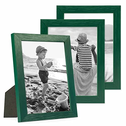 PHOTOLINI Bilderrahmen Kinderzimmer 13x18 cm Dunkelgrün, 3er Set Wechselrahmen farbig, Holz, Acrylglas, Made in Germany, zum Aufstellen & Aufhängen, mit Zubehör - für bunte Kinderbilder PHOTOLINI Bilderrahmen Kinderzimmer 13x18 cm Dunkelgrün, 3er Set Wechselrahmen farbig, Holz, Acrylglas, Made in Germany, zum Aufstellen & Aufhängen, mit Zubehör - für bunte Kinderbilder von PHOTOLINI