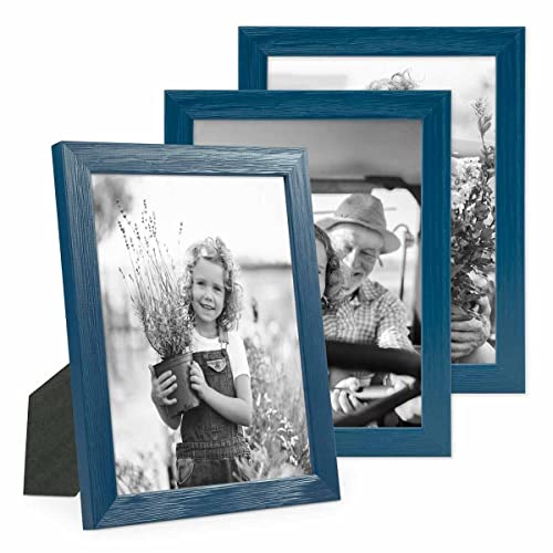PHOTOLINI Bilderrahmen Kinderzimmer 15x20 cm Dunkelblau, 3er Set Wechselrahmen farbig, Holz, Acrylglas, Made in Germany, zum Aufstellen & Aufhängen, mit Zubehör - für bunte Kinderbilder PHOTOLINI Bilderrahmen Kinderzimmer 15x20 cm Dunkelblau, 3er Set Wechselrahmen farbig, Holz, Acrylglas, Made in Germany, zum Aufstellen & Aufhängen, mit Zubehör - für bunte Kinderbilder von PHOTOLINI