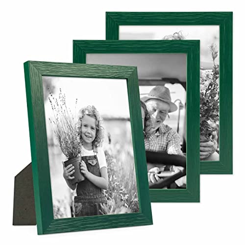 PHOTOLINI Bilderrahmen Kinderzimmer 15x20 cm Dunkelgrün, 3er Set Wechselrahmen farbig, Holz, Acrylglas, Made in Germany, zum Aufstellen & Aufhängen, mit Zubehör - für bunte Kinderbilder PHOTOLINI Bilderrahmen Kinderzimmer 15x20 cm Dunkelgrün, 3er Set Wechselrahmen farbig, Holz, Acrylglas, Made in Germany, zum Aufstellen & Aufhängen, mit Zubehör - für bunte Kinderbilder von PHOTOLINI
