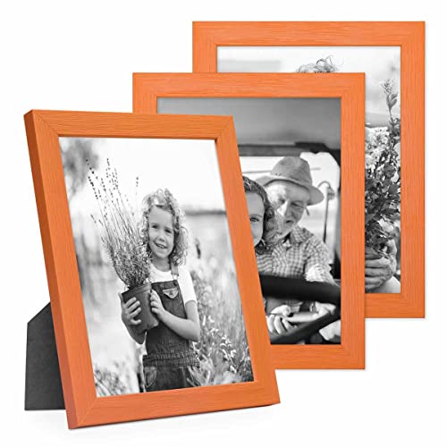 PHOTOLINI Bilderrahmen Kinderzimmer 15x20 cm Orange, 3er Set Wechselrahmen farbig, Holz, Acrylglas, Made in Germany, zum Aufstellen & Aufhängen, mit Zubehör - für bunte Kinderbilder PHOTOLINI Bilderrahmen Kinderzimmer 15x20 cm Orange, 3er Set Wechselrahmen farbig, Holz, Acrylglas, Made in Germany, zum Aufstellen & Aufhängen, mit Zubehör - für bunte Kinderbilder von PHOTOLINI