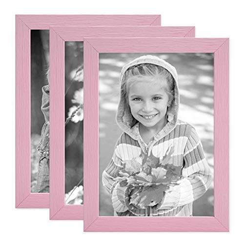 PHOTOLINI Bilderrahmen Kinderzimmer 15x20 cm Rosa, 3er Set Wechselrahmen farbig, Holz, Acrylglas, Made in Germany, zum Aufstellen & Aufhängen, mit Zubehör - für Bunte Kinderbilder PHOTOLINI Bilderrahmen Kinderzimmer 15x20 cm Rosa, 3er Set Wechselrahmen farbig, Holz, Acrylglas, Made in Germany, zum Aufstellen & Aufhängen, mit Zubehör - für Bunte Kinderbilder von PHOTOLINI