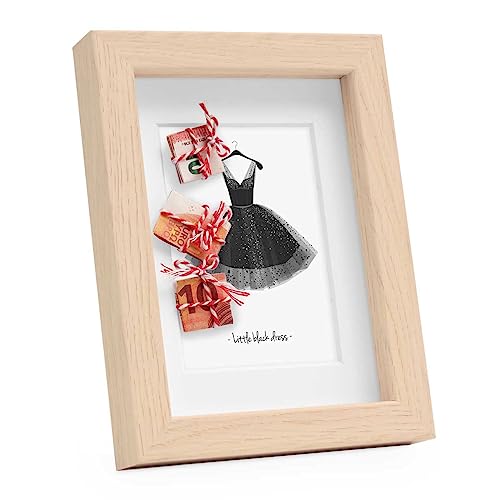 PHOTOLINI 3D Bilderrahmen zum Befüllen 13x18 Natur, 1,5 cm tiefer Objektrahmen mit Glas, tiefer Bilderrahmen 13x18 Holz MDF mit Passepartout, Dicker 3D Rahmen befüllbar für Gegenstände Geschenk PHOTOLINI 3D Bilderrahmen zum Befüllen 13x18 Natur, 1,5 cm tiefer Objektrahmen mit Glas, tiefer Bilderrahmen 13x18 Holz MDF mit Passepartout, Dicker 3D Rahmen befüllbar für Gegenstände Geschenk von PHOTOLINI