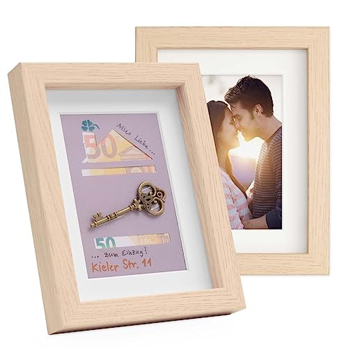 PHOTOLINI 3D Bilderrahmen zum Befüllen 15x20 Natur, 1,5 cm tiefer Objektrahmen mit Glas, 2X tiefer Bilderrahmen 15x20 Holz MDF mit Passepartout, Dicker 3D Rahmen befüllbar für Gegenstände Geschenk PHOTOLINI 3D Bilderrahmen zum Befüllen 15x20 Natur, 1,5 cm tiefer Objektrahmen mit Glas, 2X tiefer Bilderrahmen 15x20 Holz MDF mit Passepartout, Dicker 3D Rahmen befüllbar für Gegenstände Geschenk von PHOTOLINI
