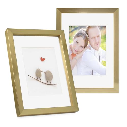 PHOTOLINI 3D Bilderrahmen zum Befüllen 21x30 A4 Gold, 1,5 cm tiefer Objektrahmen mit Glas, 2X tiefer Bilderrahmen A4 21x30 Holz MDF mit Passepartout, Dicker 3D Rahmen befüllbar für Gegenstände PHOTOLINI 3D Bilderrahmen zum Befüllen 21x30 A4 Gold, 1,5 cm tiefer Objektrahmen mit Glas, 2X tiefer Bilderrahmen A4 21x30 Holz MDF mit Passepartout, Dicker 3D Rahmen befüllbar für Gegenstände von PHOTOLINI