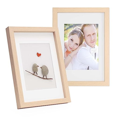 PHOTOLINI 3D Bilderrahmen zum Befüllen 21x30 A4 Natur, 1,5 cm tiefer Objektrahmen mit Glas, 2X tiefer Bilderrahmen A4 21x30 Holz MDF mit Passepartout, Dicker 3D Rahmen befüllbar für Gegenstände PHOTOLINI 3D Bilderrahmen zum Befüllen 21x30 A4 Natur, 1,5 cm tiefer Objektrahmen mit Glas, 2X tiefer Bilderrahmen A4 21x30 Holz MDF mit Passepartout, Dicker 3D Rahmen befüllbar für Gegenstände von PHOTOLINI