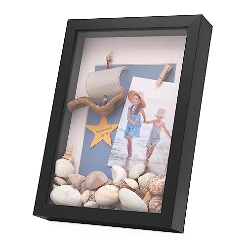 PHOTOLINI 3D Bilderrahmen zum Befüllen 21x30 A4 Schwarz, 3 cm tiefer Objektrahmen mit Glas, tiefer Bilderrahmen A4 21x30 Holz MDF mit Passepartout, Dicker 3D Rahmen befüllbar für Gegenstände Geschenk PHOTOLINI 3D Bilderrahmen zum Befüllen 21x30 A4 Schwarz, 3 cm tiefer Objektrahmen mit Glas, tiefer Bilderrahmen A4 21x30 Holz MDF mit Passepartout, Dicker 3D Rahmen befüllbar für Gegenstände Geschenk von PHOTOLINI