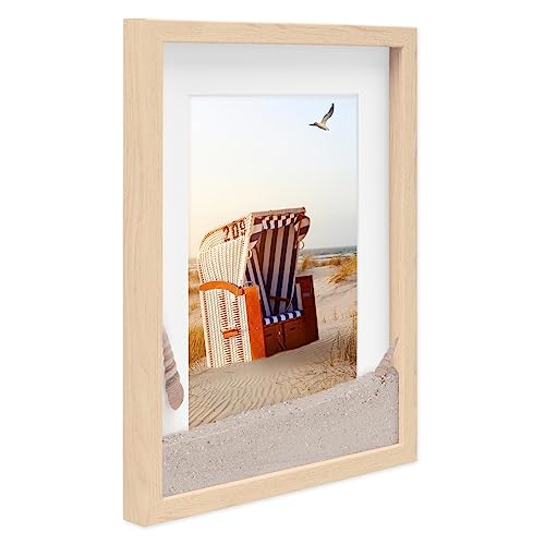 PHOTOLINI 3D Bilderrahmen zum Befüllen 30x40 Natur groß, 1,5 cm tiefer Objektrahmen mit Glas, tiefer Bilderrahmen 30x40 Holz MDF mit Passepartout, Dicker 3D Rahmen befüllbar für Gegenstände Geschenk PHOTOLINI 3D Bilderrahmen zum Befüllen 30x40 Natur groß, 1,5 cm tiefer Objektrahmen mit Glas, tiefer Bilderrahmen 30x40 Holz MDF mit Passepartout, Dicker 3D Rahmen befüllbar für Gegenstände Geschenk von PHOTOLINI