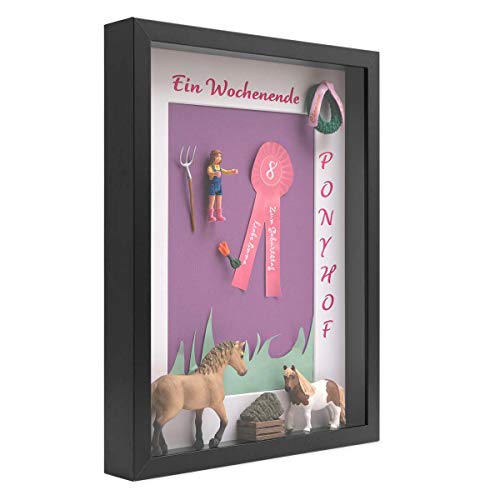 PHOTOLINI 3D Bilderrahmen zum Befüllen 30x40 Schwarz groß, 3 cm tiefer Objektrahmen mit Glas, tiefer Bilderrahmen 30x40 Holz MDF mit Passepartout, Dicker 3D Rahmen befüllbar für Gegenstände Geschenk PHOTOLINI 3D Bilderrahmen zum Befüllen 30x40 Schwarz groß, 3 cm tiefer Objektrahmen mit Glas, tiefer Bilderrahmen 30x40 Holz MDF mit Passepartout, Dicker 3D Rahmen befüllbar für Gegenstände Geschenk von PHOTOLINI