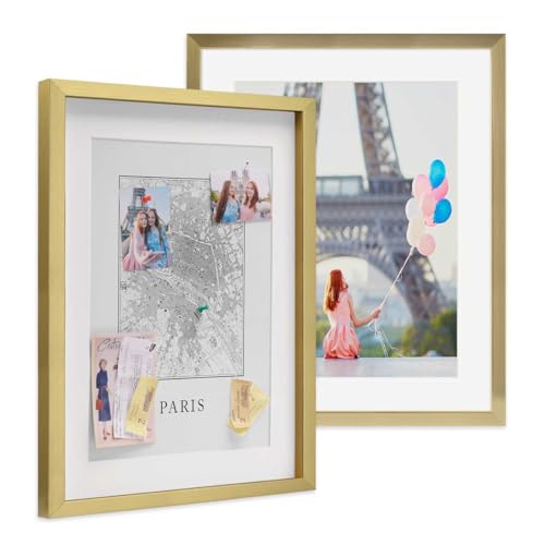PHOTOLINI 3D Bilderrahmen zum Befüllen 40x50 Gold groß, 1,5 cm tiefer Objektrahmen mit Glas, 2X tiefer Bilderrahmen 40x50 Holz MDF mit Passepartout, Dicker 3D Rahmen befüllbar für Gegenstände PHOTOLINI 3D Bilderrahmen zum Befüllen 40x50 Gold groß, 1,5 cm tiefer Objektrahmen mit Glas, 2X tiefer Bilderrahmen 40x50 Holz MDF mit Passepartout, Dicker 3D Rahmen befüllbar für Gegenstände von PHOTOLINI