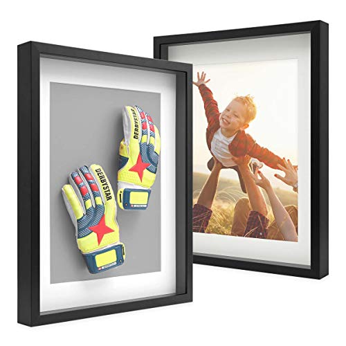 PHOTOLINI 3D Bilderrahmen zum Befüllen 40x50 Schwarz groß, 3 cm tiefer Objektrahmen mit Glas, 2X tiefer Bilderrahmen 40x50 Holz MDF mit Passepartout, Dicker 3D Rahmen befüllbar für Gegenstände PHOTOLINI 3D Bilderrahmen zum Befüllen 40x50 Schwarz groß, 3 cm tiefer Objektrahmen mit Glas, 2X tiefer Bilderrahmen 40x50 Holz MDF mit Passepartout, Dicker 3D Rahmen befüllbar für Gegenstände von PHOTOLINI