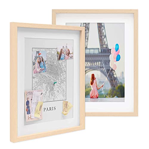 PHOTOLINI 3D Bilderrahmen zum Befüllen 40x50 Natur groß, 1,5 cm tiefer Objektrahmen mit Glas, 2X tiefer Bilderrahmen 40x50 Holz MDF mit Passepartout, Dicker 3D Rahmen befüllbar für Gegenstände PHOTOLINI 3D Bilderrahmen zum Befüllen 40x50 Natur groß, 1,5 cm tiefer Objektrahmen mit Glas, 2X tiefer Bilderrahmen 40x50 Holz MDF mit Passepartout, Dicker 3D Rahmen befüllbar für Gegenstände von PHOTOLINI